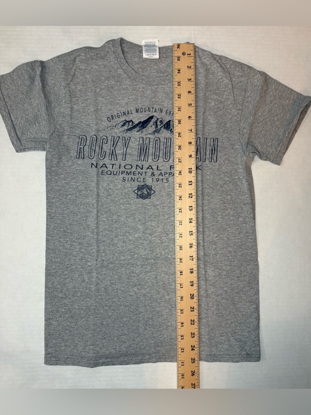 Rocky Mountain National Park RMNP Colorado Graphic Short Sleeve Tee Gray - Picture 4 of 6